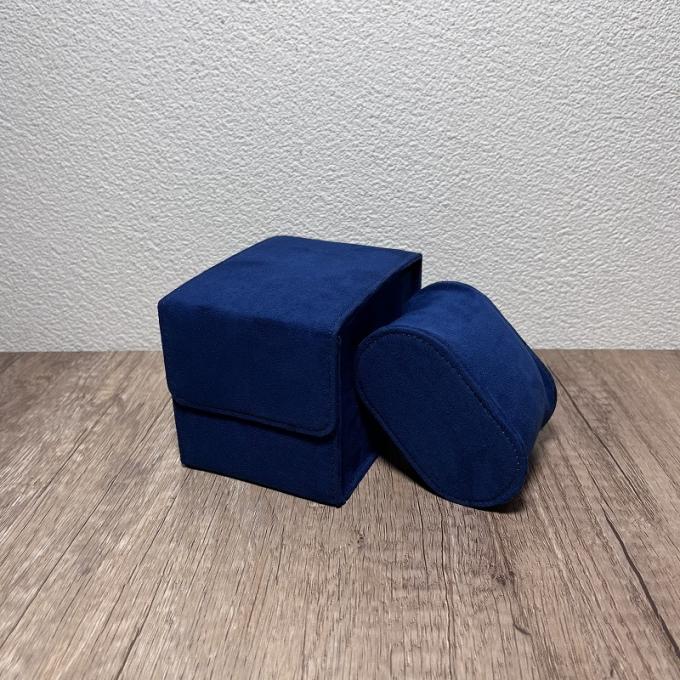 Tampilan Jam Tangan Mewah Suede Biru Khusus 1
