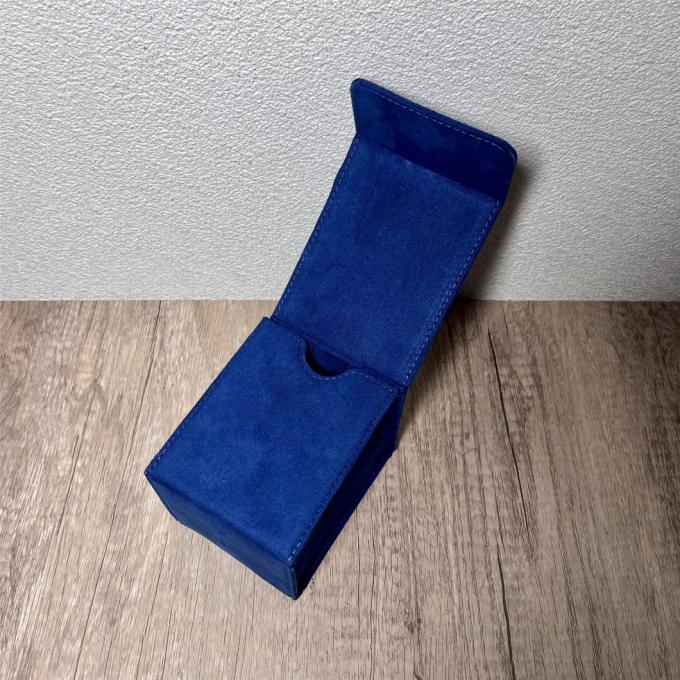 Tampilan Jam Tangan Mewah Suede Biru Khusus 3