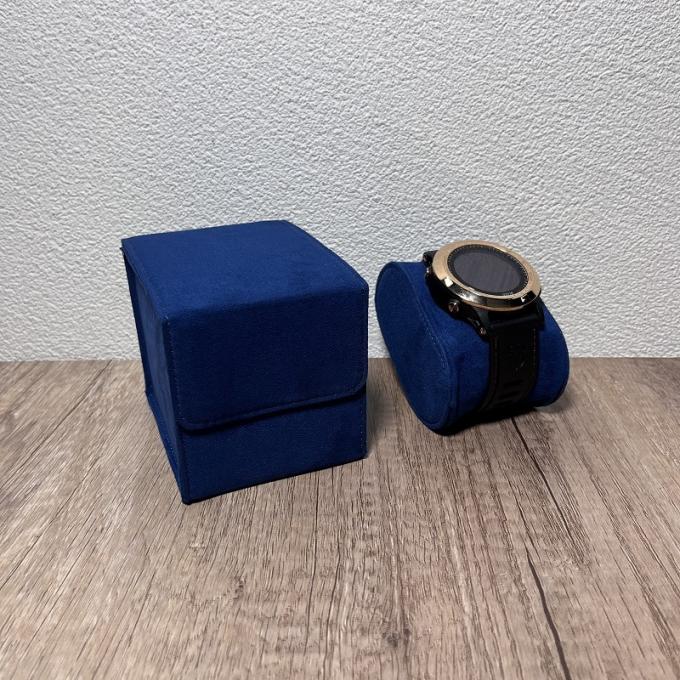 Tampilan Jam Tangan Mewah Suede Biru Khusus 6