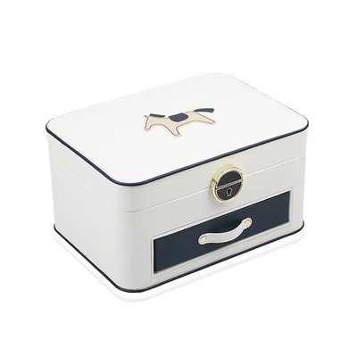 Natpak Pearl White Black Jewelry Cases Kotak Kecil Untuk Perhiasan