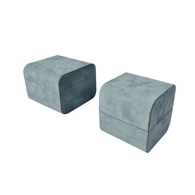 High End Blue Microfiber Luxury Jewelry Packaging Boxes Buram Square Watch Gift Boxes