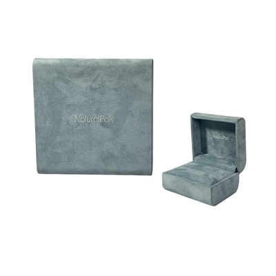 High End Blue Microfiber Luxury Jewelry Packaging Boxes Buram Square Watch Gift Boxes
