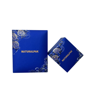 Kertas khusus dengan kotak kemasan perhiasan logo foil emas