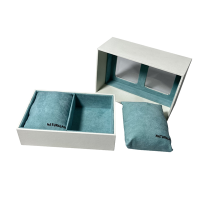 PU Watch Box Gift Packaging Gumpalan Sutra Di Dalam Kotak Jam Permukaan Kulit Dengan Bantal