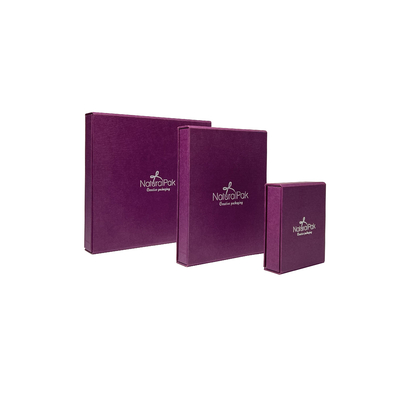 Dark Purple Magnet Paper Cardboard Watch Box Personalized Magnetic Gift Box