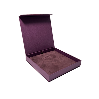 Dark Purple Magnet Paper Cardboard Watch Box Personalized Magnetic Gift Box