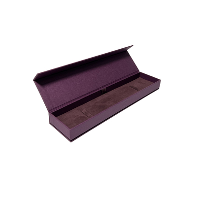 Dark Purple Magnet Paper Cardboard Watch Box Personalized Magnetic Gift Box