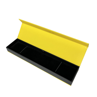 OEM ODM Magnetic Closure Jewelry Box Kotak Cincin Magnetik Kuning Terang