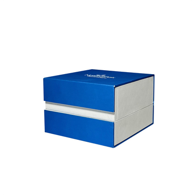 Sapphire Blue Plastic Luxury Watch Packaging Box Kotak Perhiasan Untuk Kalung Dan Anting