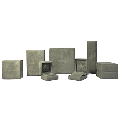 Kotak Perhiasan Peagreen Soft Sponge Suede Kotak Liontin Beludru Disesuaikan