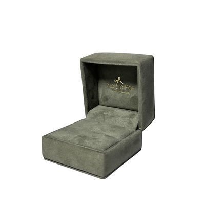 Kotak Perhiasan Peagreen Soft Sponge Suede Kotak Liontin Beludru Disesuaikan