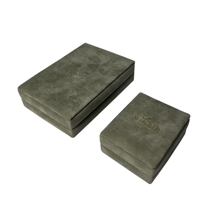 Kotak Perhiasan Peagreen Soft Sponge Suede Kotak Liontin Beludru Disesuaikan