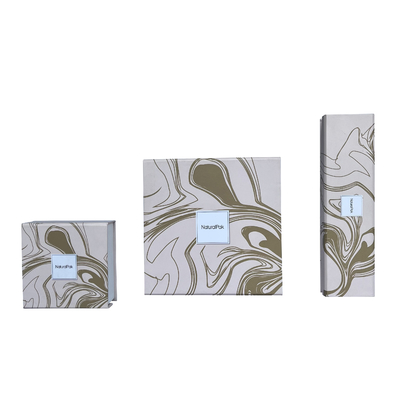 ROHS Magnetic Closure Jewelry Box Artistik Dicetak Kotak Kemasan Lipat