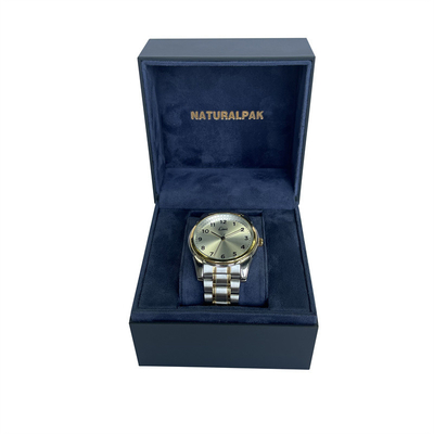 92 * 92 * 75mm Kotak Kemasan Jam Tangan Clamshell Persegi Dengan Bantal