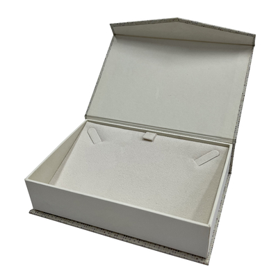 Magnetic Matt Lamination Folding Paper Gift Box Dengan Logo Glossy Black UV Coating