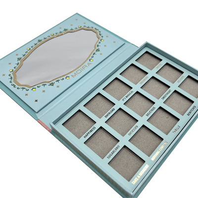 Rectangle Daur Ulang Kustom Palet Eyeshadow Kemasan Karton Kotak Kemasan Eyeshadow