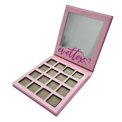 Kemasan Karton Kotak Kosmetik Tertutup Glossy Lamination Empty Eyeshadow Palette