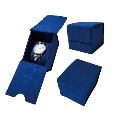 Tampilan Jam Tangan Mewah Suede Biru Khusus