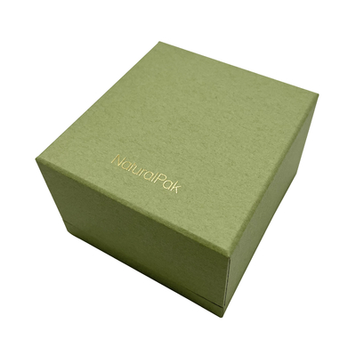 Green Spray Painted Ring Luxury Jewelry Case Dengan Bentuk Segi Delapan